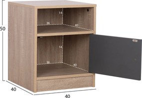 ΚΟΜΟΔΙΝΟ MALORY HM2205.04 ΜΕΛΑΜΙΝΗ SONAMA-ΓΚΡΙ 40x40x50Yεκ.