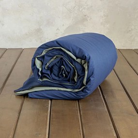 Παπλωματοθήκη Colors Rock Green - Dark Denim Nima Υπέρδιπλo 220x240cm 100% Βαμβάκι