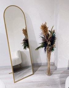 Stewehome Οβάλ καθρέφτης δαπέδου με μεταλλικό πλαίσιο και πραγματικό γυαλί