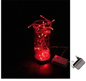 Επιτραπέζιο Φωτιστικό Γυάλινο Βάζο 24V 32 LED με πρόγραμμα Lumen-30-9366312-Κόκκινο 30-9366312