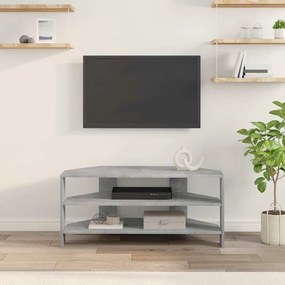 vidaXL ΓωνιακήΒάσηΤηλεόρασης Σκυρόδεμα Γκρι 102x40,5x45εκ