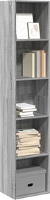 vidaXL Βιβλιοθήκη Γκρι Sonoma 40x30x189 εκ. από Επεξεργ. Ξύλο