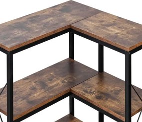 VEVOR 7 Tier Corner Bookshelf Tall Corner Bookcase Storage L-Shaped Organizer