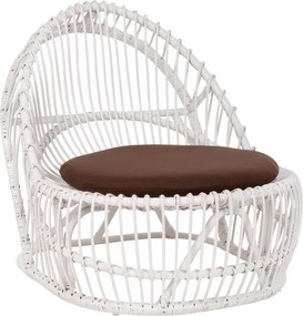 ΠΟΛΥΘΡΟΝΑ ENTROPY HM9840.02 RATTAN ΛΕΥΚΟ ΜΕ ΚΑΦΕ ΜΑΞΙΛΑΡΙ 80x97x85Υεκ.