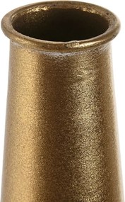 Βάζο Home ESPRIT Λευκό Χρυσό Μέταλλο Σύγχρονη 14,5 x 14,5 x 55,5 cm