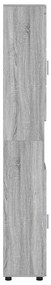 vidaXL Ντουλάπι Μπάνιου με πόρτα TULUM Γκρι sonoma 37 x 31.5 x 203 εκ
