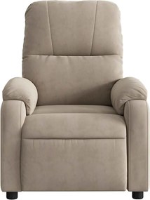 vidaXL Πολυθρόνα Μασάζ Ανακλινόμενη Γκρι / Μπεζ Ύφασμα Μικροϊνών