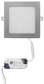 Φωτιστικό PL Χωνευτό 12W SMD Slim Ασημί 4000Κ 21-0122061 Lumen-21-0122061-Ασημί 21-0122061