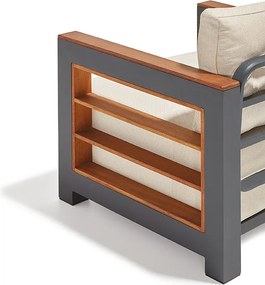 Garden Lounge Set Larix - White White