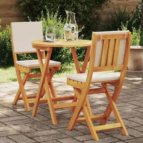 vidaXL Σετ μπιστρό 3 pcs Καφέ Μασίφ ξύλο ακακίας