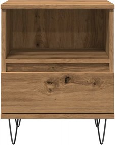 vidaXL Κομοδίνο τεχνίτης Δρυς 40x35x50 εκ. από Επεξεργασμένο Ξύλο