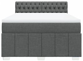 ΚΡΕΒΑΤΙ BOXSPRING ΜΕ ΣΤΡΩΜΑ ΣΚΟΥΡΟ ΓΚΡΙ 140X200 ΕΚ ΥΦΑΣΜΑΤΙΝΟ 3289399