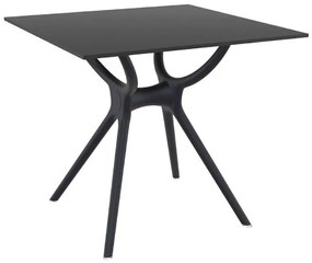 Τραπέζι AIR Μαύρο PP/HPL 80x80x74cm