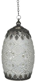 Φανάρι Led 3-70-912-0138 10Χ18 Antique White-Silver Inart Metal, Glass