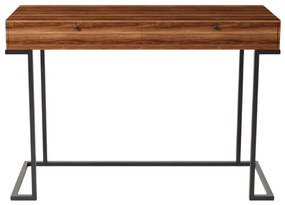 Κονσόλα Iki 285LCV1503 120x45x80cm Walnut Μοριοσανίδα, Μέταλλο