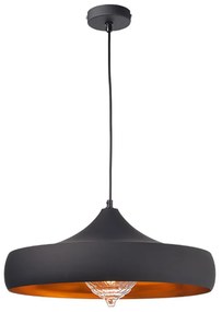 Φωτιστικό Οροφής Μονόφωτο Aca Caliphate KS07961PBG Black/Gold