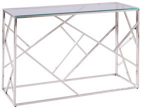 JANA FB98620.01 CONSOLE TABLE WITH GLASS AND CHROME BASE 120X40X78Y EK.