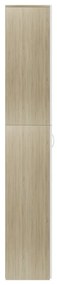 vidaXL Ντουλάπα Γραφείου Λευκή/Sonoma Δρυς 60x32x190 εκ. Μοριοσανίδα