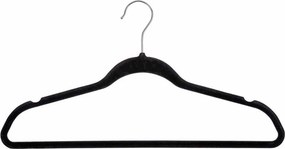 Κρεμάστρες Ρούχων (Σετ 5τμχ) Wenko Flocked Black 64100100