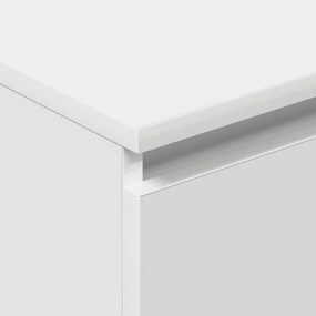 Συρταριέρα Λευκή 60 x 35 x 98,5 εκ. από Επεξεργασμένο Ξύλο 800531