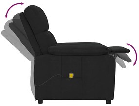 vidaXL Πολυθρόνα Μασάζ Μαύρη Υφασμάτινη