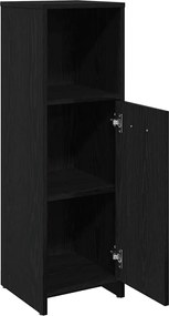 vidaXL Ντουλάπι Μπάνιου Μαύρο Δρυς 30x30x95 εκ. από Τεχνητό Ξύλο