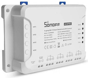 SONOFF Smart Διακόπτης 4CH PRO R3, 4 θέσεων, 40A, RF control, λευκός
