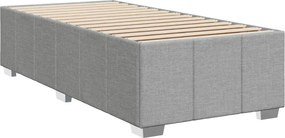 vidaXL Κρεβάτι Boxspring με Στρώμα Ανοιχτό Γκρι 80x200 εκ. Υφασμάτινο