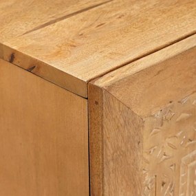 vidaXL Πλαϊνό γραφείο 3 τμχ. 180 x 33,5 x 75 εκ. Μασίφ ξύλο μάνγκο