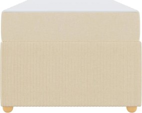 vidaXL Σκελετός Κρεβατιού με στρώμα Κρεμ 80 x 200 cm ύφασμα