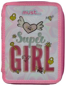 Κασετίνα Διπλή Γεμάτη (21x15x5) Must Super Girl 585095