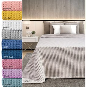 Κουβέρτα Πικέ Μονή (170x240) AdamHome Waffle SS2023 Μπλε