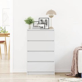 vidaXL Συρταριέρα Λευκή 60 x 35 x 98,5 εκ. από Επεξεργασμένο Ξύλο