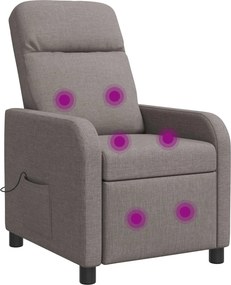 vidaXL Κάθισμα μασάζ Taupe Ύφασμα