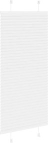 vidaXL Πλισέ περσίδα Λευκό 55x100 cm Πλάτος υφάσματος 54,4 cm