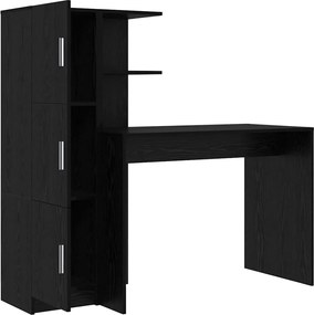 vidaXL Γραφείο 2 pcs Μαύρη Οξυά