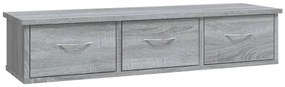 vidaXL Ντουλάπι Τοίχου Γκρι Sonoma 88x26x18,5 εκ. Επεξεργασμένο Ξύλο