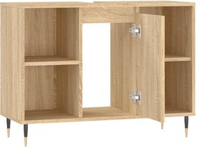 vidaXL Ντουλάπι Μπάνιου Sonoma Δρυς 80 x 33 x 60 εκ. από Επεξεργ. Ξύλο