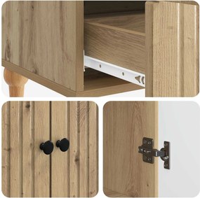 vidaXL Πλαϊνό γραφείο Artisan Δρυς 66 x 34,5 x 95 εκ.