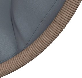 vidaXL Πολυθρόνα Egg Κρεμαστή με Βάση Αν. Γκρι Συνθ. Ρατάν / Ατσάλι