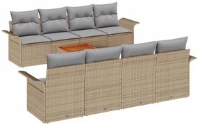vidaXL Σετ Καναπέ Κήπου 7 pcs Μπεζ, Ανοιχτό Γκρι 55 x 55 x 37 εκ