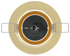 vidaXL Ενσωματωμένα Φωτιστικά 24 τμχ Στρογγυλά GU10 Χρυσά Ø90 mm Χάλυβας