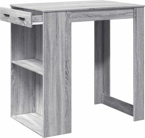 vidaXL Τραπέζι Μπαρ Γκρι Sonoma 102x70x103,5 εκ. Επεξεργ. Ξύλο