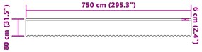 vidaXL Κουρτίνες με κουρτίνες Floral Λευκό Πολυεστέρας