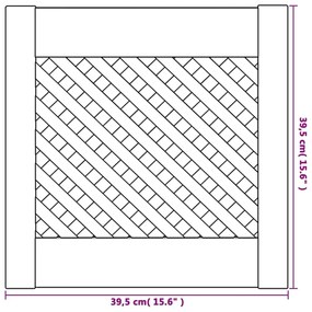 Πορτάκια με Πλέγμα 2 Τεμ. 39,5x39,5 εκ. από Μασίφ Ξύλο Πεύκου - Καφέ