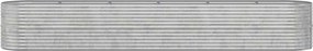 vidaXL Ζαρντινιέρα Ασημί 440x80x68 εκ. Γαλβανισμένος χάλυβας