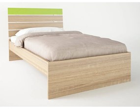 SB-00059 Παιδικό κρεβάτι "ΝΟΤΑ" ημίδιπλο σε χρώμα δρυς-λαχανί 110x190
   , 1 Τεμάχιο