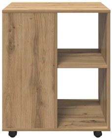 vidaXL Ντουλάπι Τροχήλατο Αρτισιανή Δρυς 60x53x72 εκ. Επεξεργ. Ξύλο