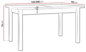 Τραπέζι Victorville 360, Άσπρο, 76x90x160cm, 51 kg, Επιμήκυνση, Πλαστικοποιημένη μοριοσανίδα, Ξύλο | Epipla1.gr