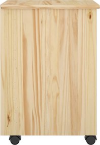 vidaXL Κινητό Ντουλάπι με τροχούς Καφέ 34 x 39 x 56 εκ Στερεό πεύκο
